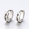 Tarnish Resistant Fashionista Must-Have Unisex 304 Stainless Steel Huggie Hoop Earrings EJEW-G138-103P-1