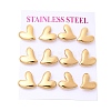 6 Pairs 304 Stainless Steel Stud Earrings EJEW-P340-01G-4