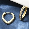 Teardrop Brass Micro Pave Cubic Zirconia Hoop Earrings EJEW-M082-10G-4