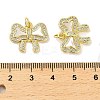 Brass Micro Pave Clear Cubic Zirconia Pendants KK-K365-25G-3