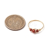 3Pcs Natural Red Jasper Bead Finger Ring RJEW-JR00855-05-4