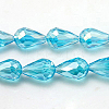 Electroplate Glass Beads Strands EGLA-D015-15x10mm-35-2