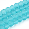 Baking Paint Transparent Glass Bead Strands X-GLAA-S031-8mm-18-1