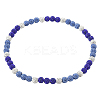 1Pc Polymer Clay Rhinestone Round Beaded Stretch Necklaces NJEW-SP0001-14A-1