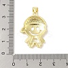 Rack Plating Brass Cubic Zirconia Pendants KK-S380-30G-02-3