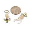 4 Pairs 4 Styles Bee & Flower Alloy Enamel Dangle Leverback Earrings for Women EJEW-JE05594-3