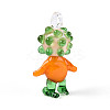 Handmade Lampwork Clown Figurine Pendants LAMP-T025-09C-2