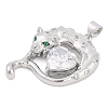 Brass Micro Pave Cubic Zirconia Pendants KK-M307-07P-2