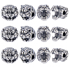 12Pcs 2 Styles 304 Stainless Steel Beads STAS-HS0001-77-1