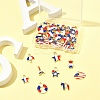45Pcs 9 Styles Independence Day Alloy Enamel Pandants FIND-FS0004-09-7