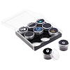 9 Slots Mini Round Plastic Jewelry Screw Top Bead Jars Sets with Velvet Inside AJEW-WH0472-42B-1