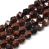 Natural Mahogany Obsidian Beads Strands G-S149-15-8mm-1