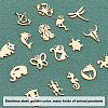34Pcs 17 Style 304 Stainless Steel Pendants STAS-UN0024-20-4