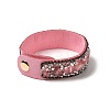 Faux Suede Snap Cord Bracelet BJEW-F428-03-5