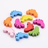 Mixed Color Lovely Foot Natural Wood Beads for Jewelry Making X-TB491Y-2