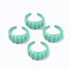 Spray Painted Alloy Cuff Rings RJEW-T011-33B-RS-1