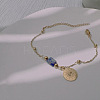 Natural Blue Spot Jasper Charm Bracelet NV7444-6-1
