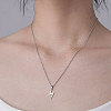 201 Stainless Steel Bolt Lighting Pendant Necklace NJEW-OY001-14-2