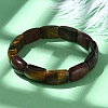 Natural Tiger Eye Bead Stretch Bracelets for Women Men BJEW-C097-02A-2