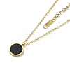 Flat Round Acrylic Pendant Necklaces NJEW-G128-03G-1