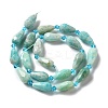 Natural Flower Amazonite Beads Strands G-B028-A03-3