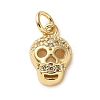 Brass Micro Pave Cubic Zirconia Charms LS-KK-I383-08G-04-1