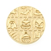 Halloween Series Wax Seal Brass Stamp Heads AJEW-M039-01M-2