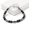 Adjustable Synthetic Non-magnetic Hematite Bead Stretch Bracelets PW-WG03C29-01-2