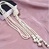 Imitation Pearl Round Beaded Lariat Necklaces for Women WG12EF8-01-1