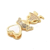 Real 18K Gold Plated Brass Micro Pave Cubic Zirconia Pendants KK-L209-100G-02-2
