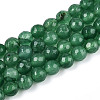 Dyed Natural White Jade Beads Strands G-T139-6mm-60-19-4