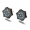 Christmas Printed Wood Stud Earrings for Women EJEW-U025-01J-2
