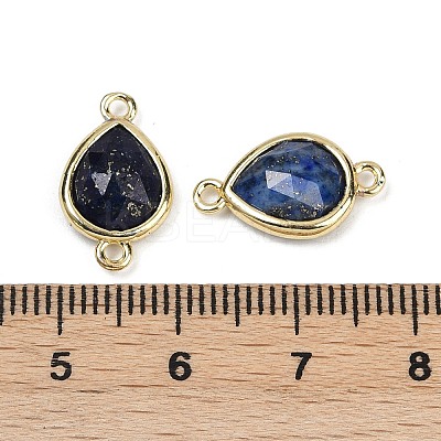 Dyed Natural Lapis Lazuli Faceted Connector Charms G-L514-048P-11-1