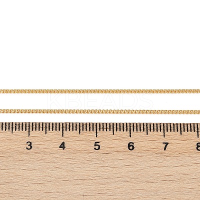 Long-Lasting Plated Brass Curb Chain Necklaces LS-NJEW-K112-07G-NF-1