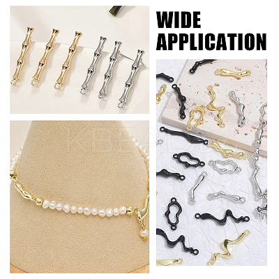 10Pcs 2 Colors 304 Stainless Steel Connector Charms STAS-UN0046-72-1