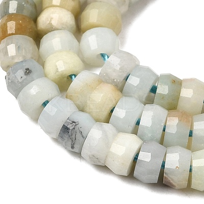 Natural Flower Amazonite Heishi Beads Strands G-A299-A17-01-1