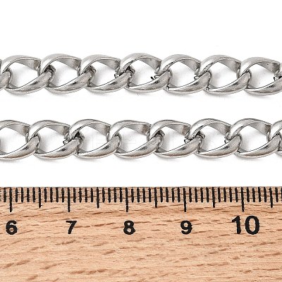 Tarnish Resistant 304 Stainless Steel Twisted Chain Curb Chain Necklaces NJEW-V0323-07-1