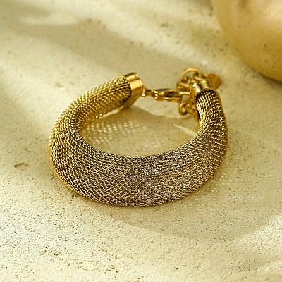 304 Stainless Steel Bracelet for Women BJEW-U009-04G-01-1