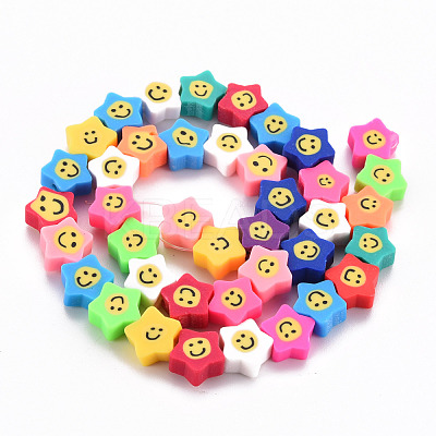 Handmade Polymer Clay Beads Strands CLAY-N008-016-1