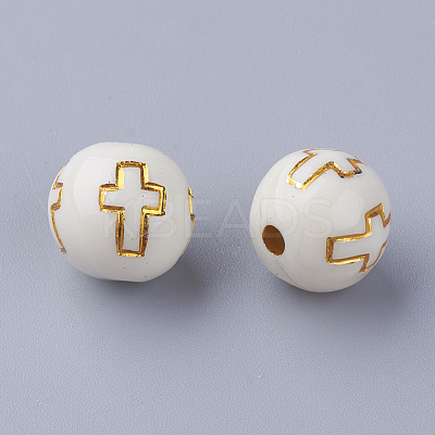Plating Acrylic Beads PACR-Q113-02-1