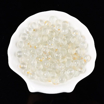 Frosted Baking Paint Glass Beads DGLA-N005-8mm-01-1