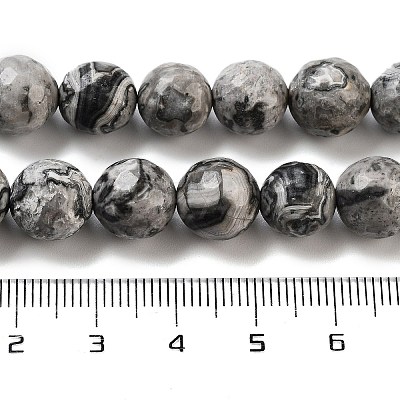 Natural Map Stone/Picasso Stone/Picasso Jasper Strands X-G-G099-10mm-27-1