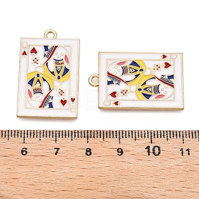 Rack Plating Alloy Enamel Pendants ENAM-N056-392B-KCG-1