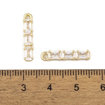 Brass Micro Pave Clear Cubic Zirconia Pendants LS-KK-L212-12G-1