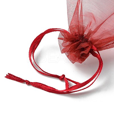 30Pcs 4 Styles Rectangle Organza Bags Jewellery Storage Pouches Wedding Favour Party Mesh Drawstring Gift OP-FS0001-01A-1