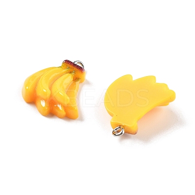 Opaque Resin Pendants RESI-S013-02L-1