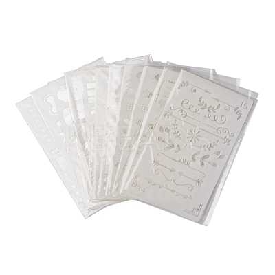 Plastic Reusable Drawing Painting Stencils Templates DIY-G027-F-M-1