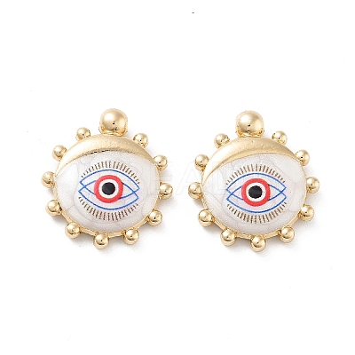 Rack Plating Alloy Enamel Pendants FIND-C050-14G-04-1