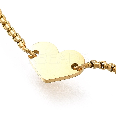 Ion Plating(IP) 304 Stainless Steel Box Chain Slider Bracelets BJEW-M233-06G-1