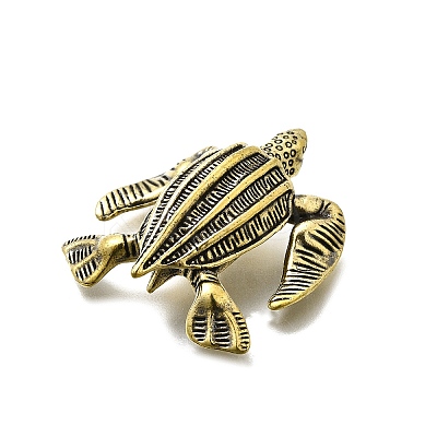 Brass Tortoise Figurine Statue for Living Room Table Home Decoration DJEW-Q008-02A-AB-1